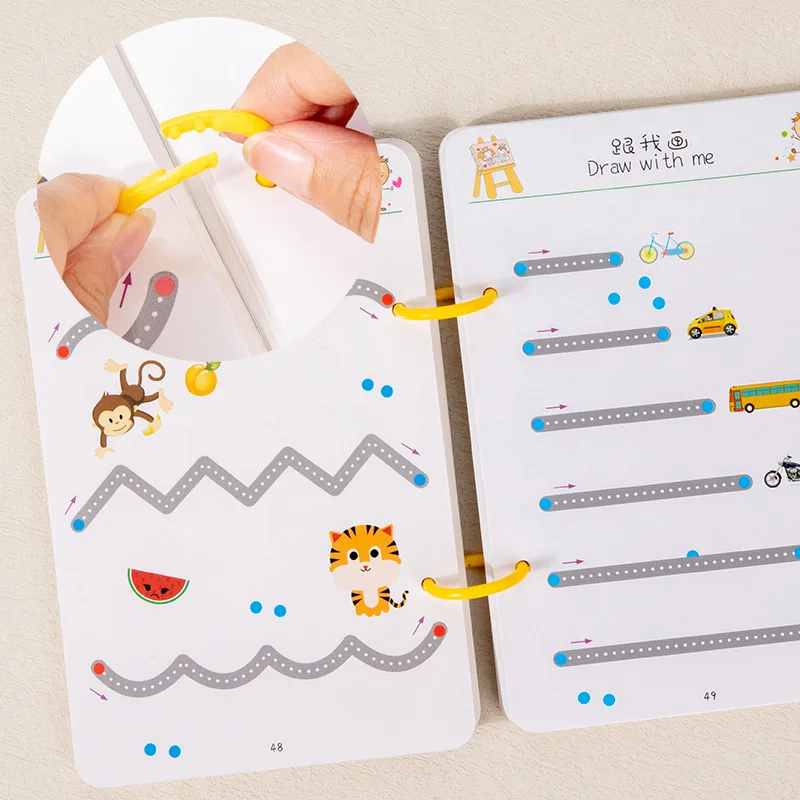 Imagem -04 - Magical Tracing Workbook For Kids Livros Montessori Educativos para Crianças Pen Control Training Reutilizável Caligrafia Copybook