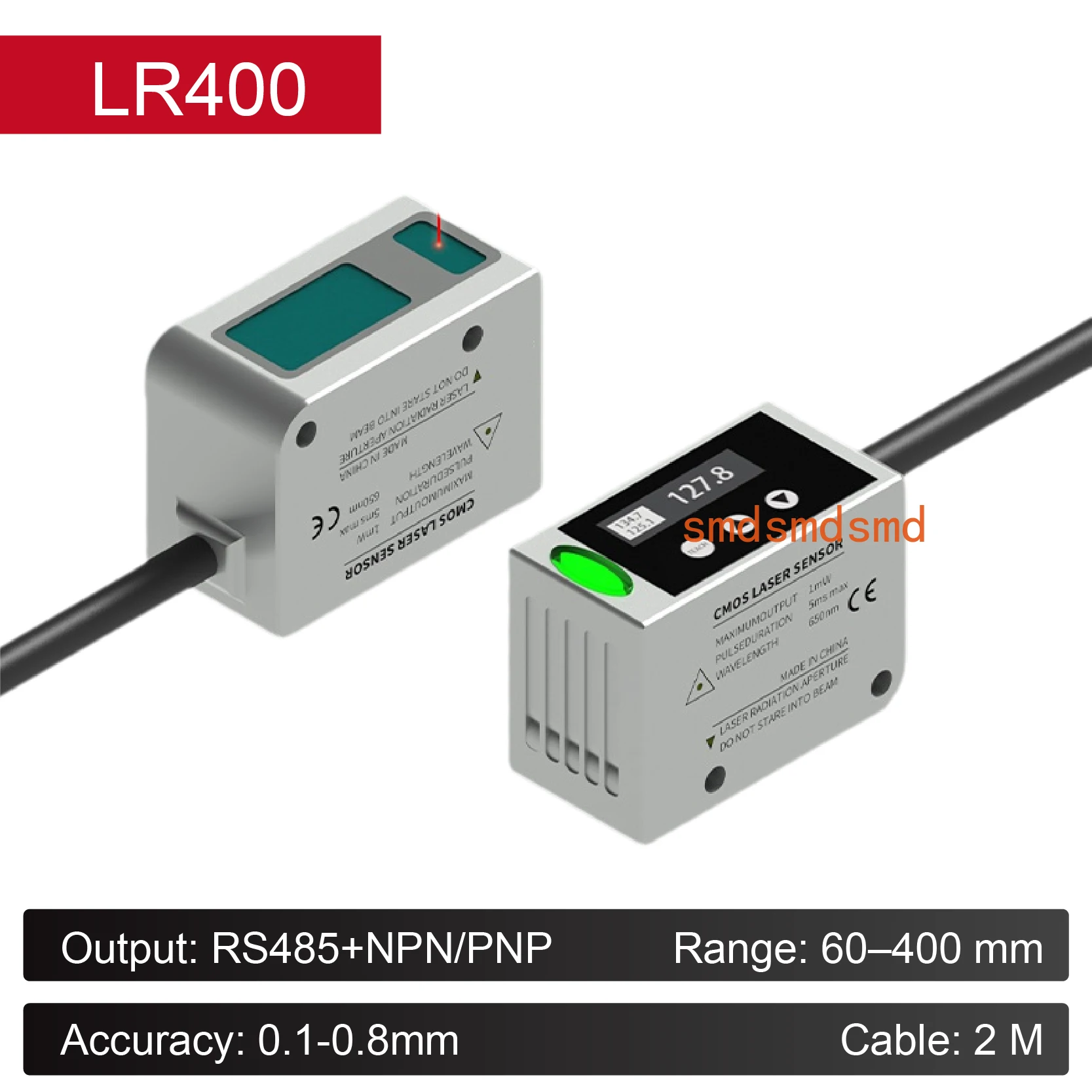 Sensor Perpindahan Laser LR400 - Industrial Laser Displacement Sensor ulasan dan harga