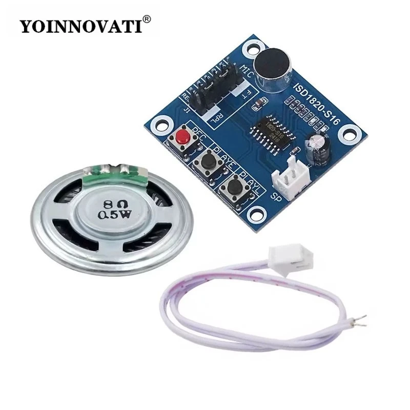 ISD1820 Recording Module Voice Module The Voice Board Telediphone Module Board With Microphones + Loudspeaker