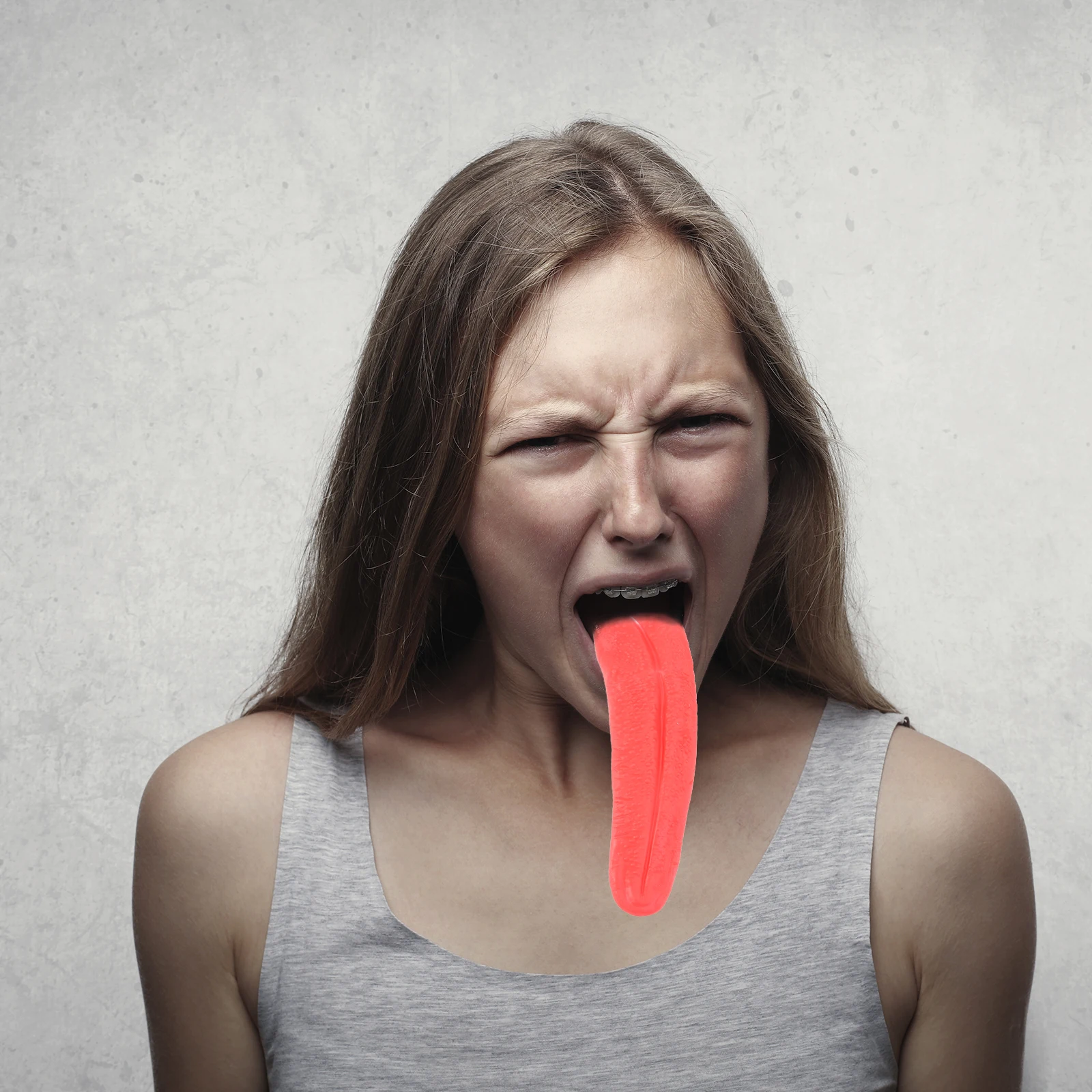 

1pc Rubber Fake Blood Tongue Halloween Party Cosplay Costume Witch Long Tongue Prop Simulated Red Long Tongue Scary Trick Props
