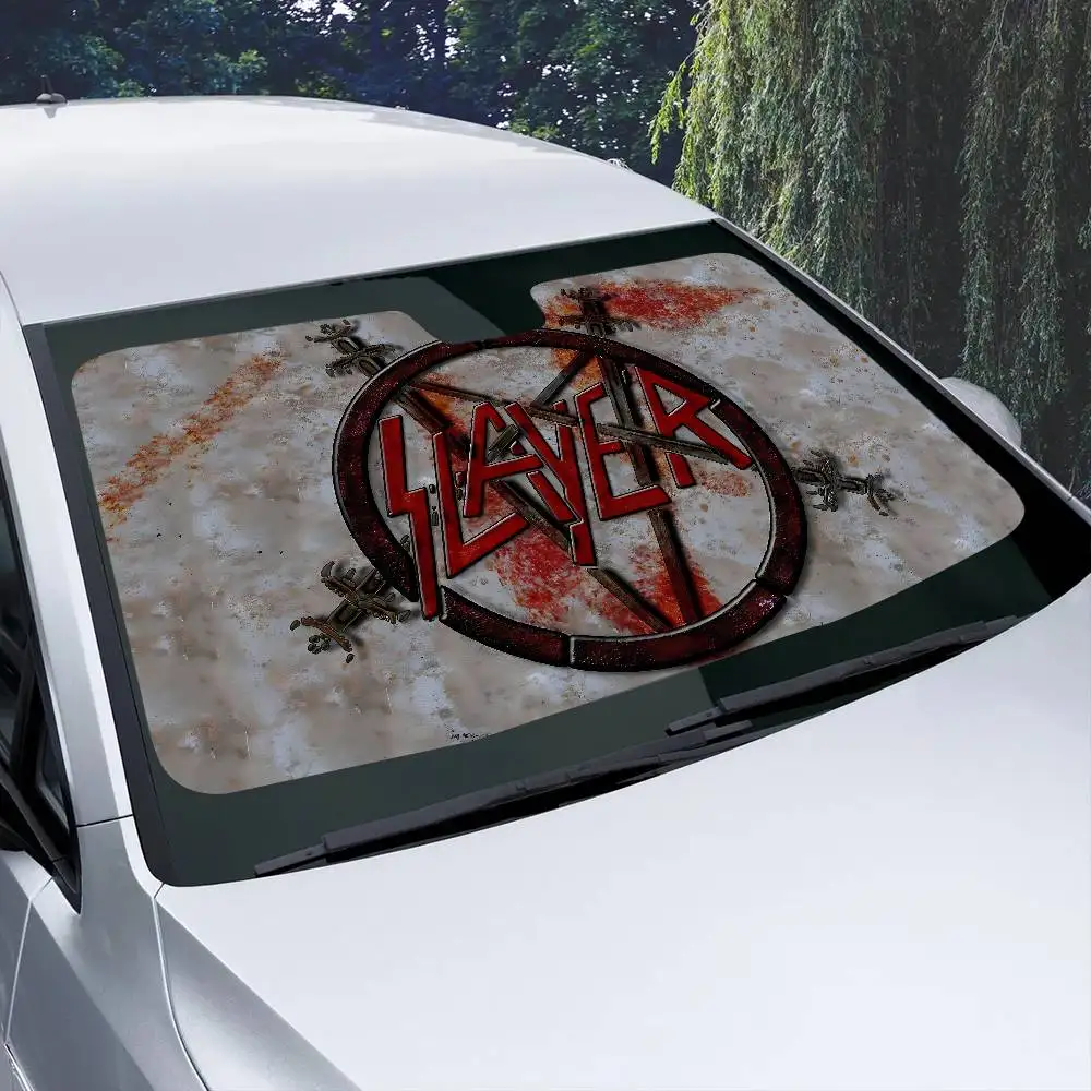 S-Slayers Band Car Window Sun Shade Windshield Anti-UV Protection Front Rear Windshield Block Cover Visor Accessories