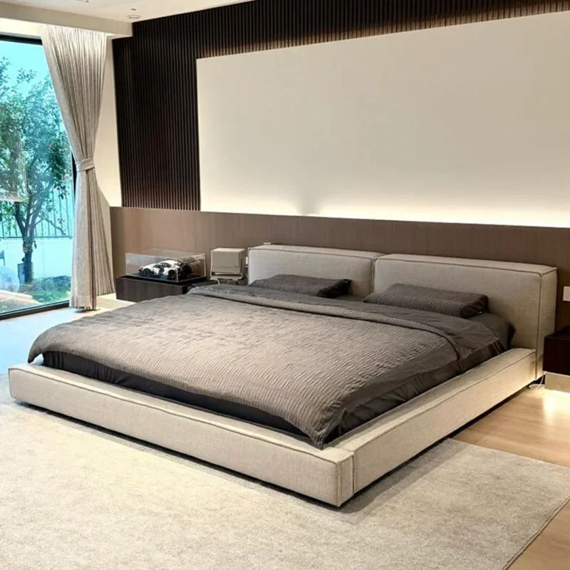 d*-Floor Sleeping Bed Safe Princess European Beauty Design Wooden Frame Queen Bed Double Modern  Home Furniture./