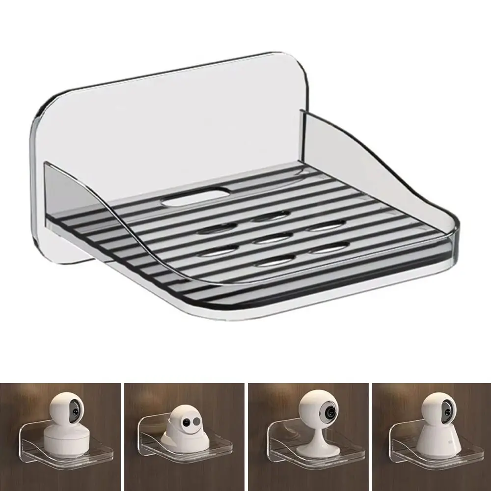 Wall Mounted Camera Supporting Holder Space-saving Self Adhesive CCTV Monitoring Bracket Mini Camera Storage Rack