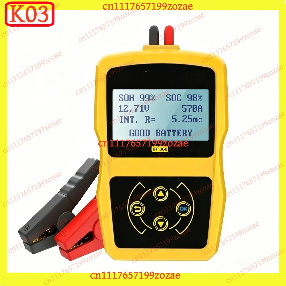 LK BT360 Digital Car Battery Tester Analyzer 12V Cranking Charging Diagnostic Scanner Tool, Replacement Parts