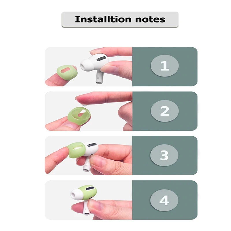 أغطية واقية من السيليكون لسماعات AirPods ، حقيبة جلد ، وسادات أذن لسماعات AirPod Pro ، غطاء أذن ، ملحقات أطراف ، أزواج واحدة