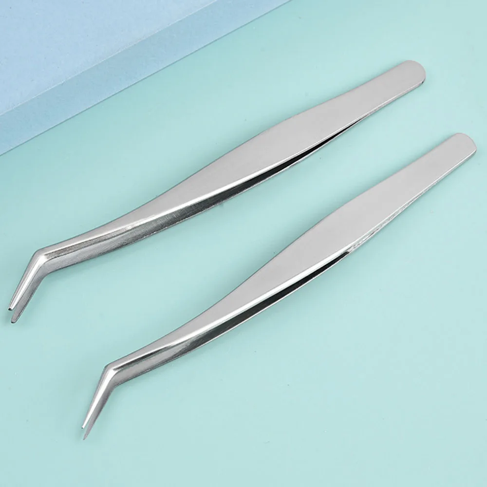 Pinzette per ciglia Pinzette per ciglia finte super dure Kit per trucco Strumenti Pinzette in acciaio inossidabile per trucco ciglia