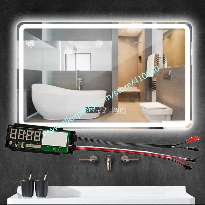 Imagem -04 - Trumsense-touch Switch para Smart Led Mirror Single Led Strip Escurecimento Tempo Temperatura Anti-fog K3102a-s2-wb