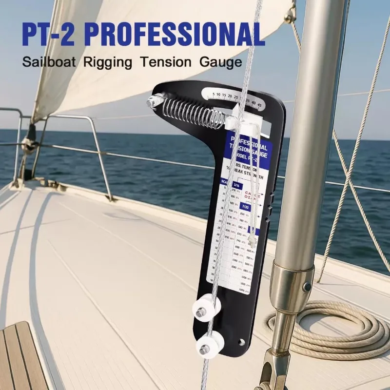 Sailboat Rigging Tension Gauge Professional Aluminum Alloy Sturdy Premium Accurate Wire Rope Standing Rigging Tool Force Gauge