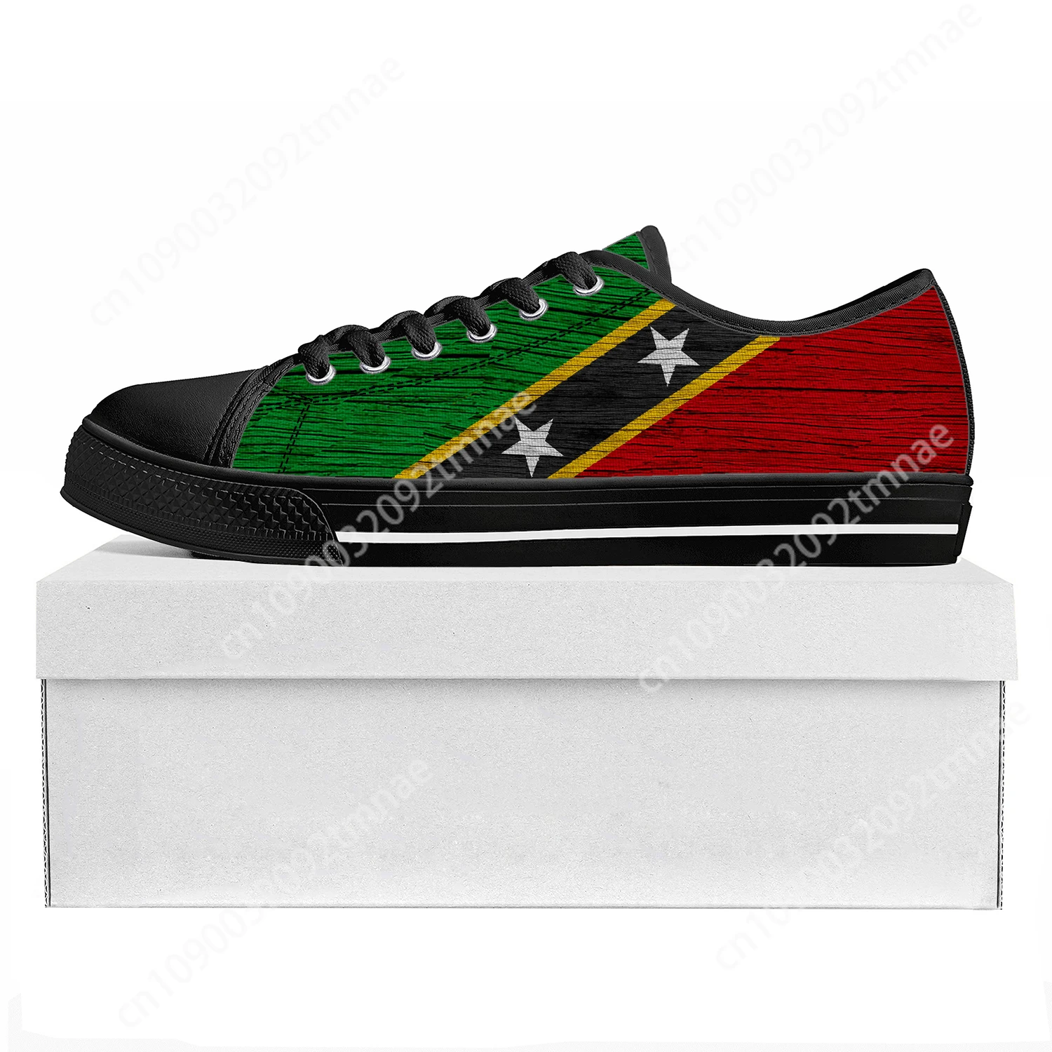 St Kitts and Nevis Flag Low Top High Quality Sneakers Mens Womens Teenager Canvas Sneaker Prode Casual Couple Shoes Custom Shoe