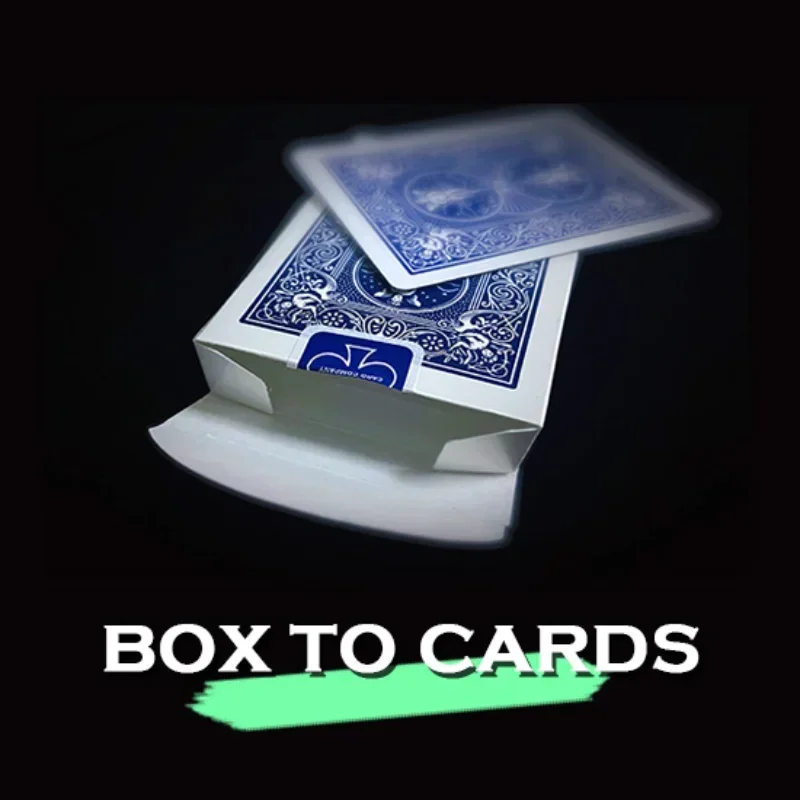 Box To Cards Card Magic Tricks Empty Card Box Changes to Cards Instantly Visual Magic Props Gimmick Easy To Do Toys Close up