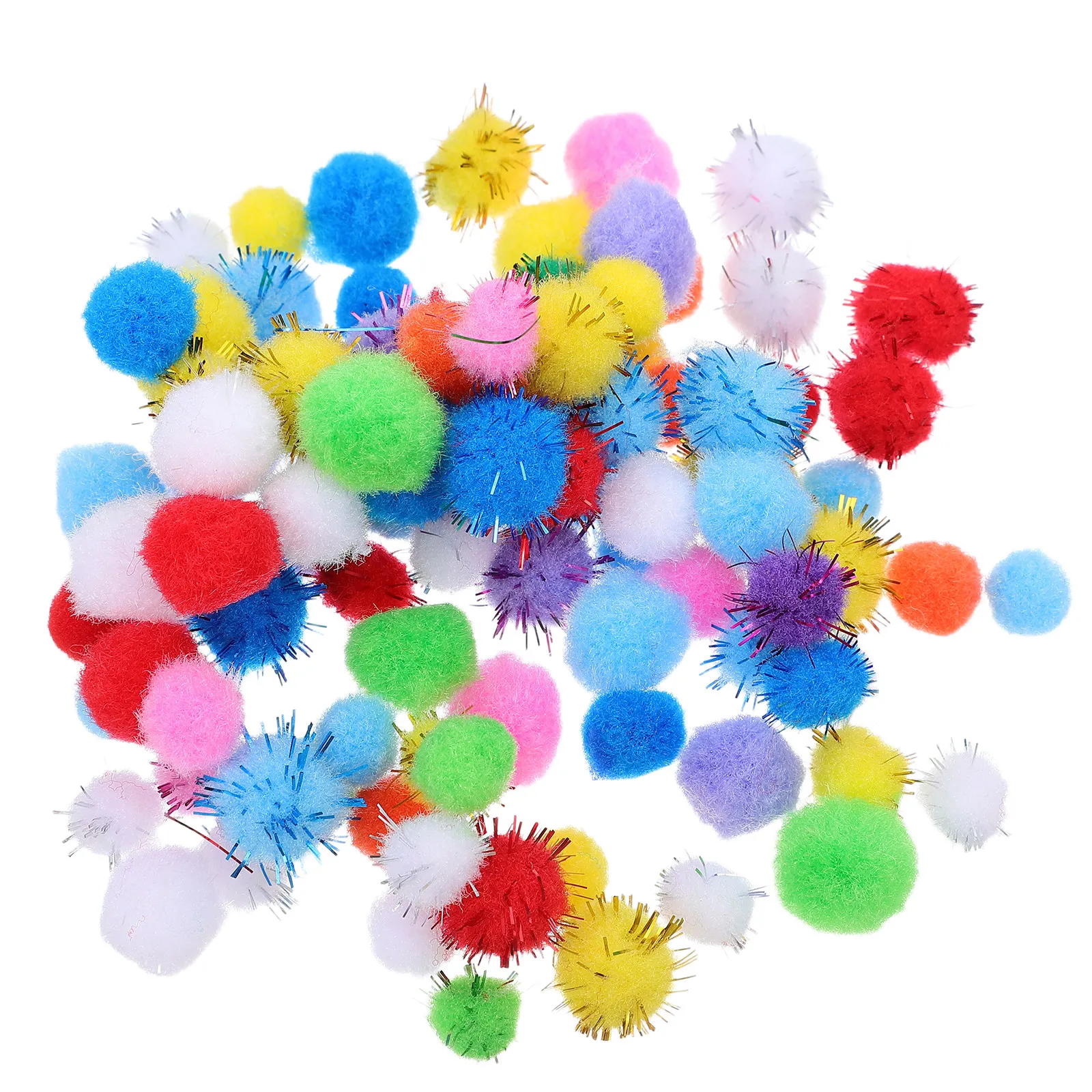 400Pcs Colorful Craft Pom Poms Multicolor Small Soft Balls for DIY School Holiday Party Decorations Supplies