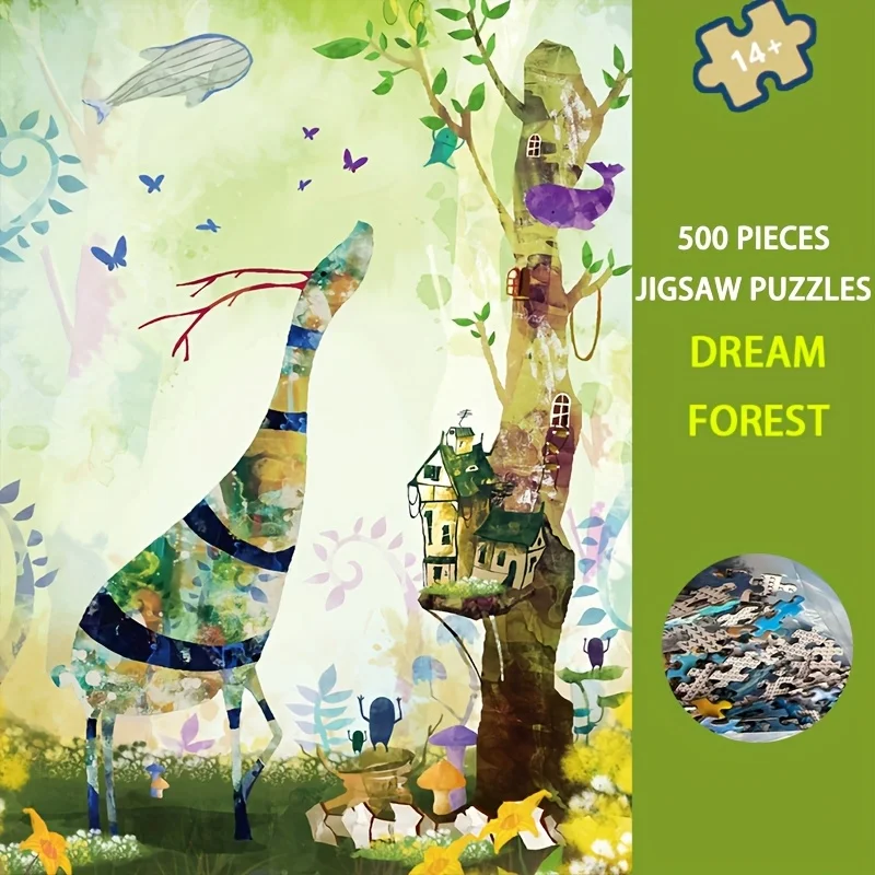 

Пазл Dream Forest, 500 шт., для взрослых, мистический пейзаж, 20,5x15 дюймов, игра-головоломка для любителей фэнтези