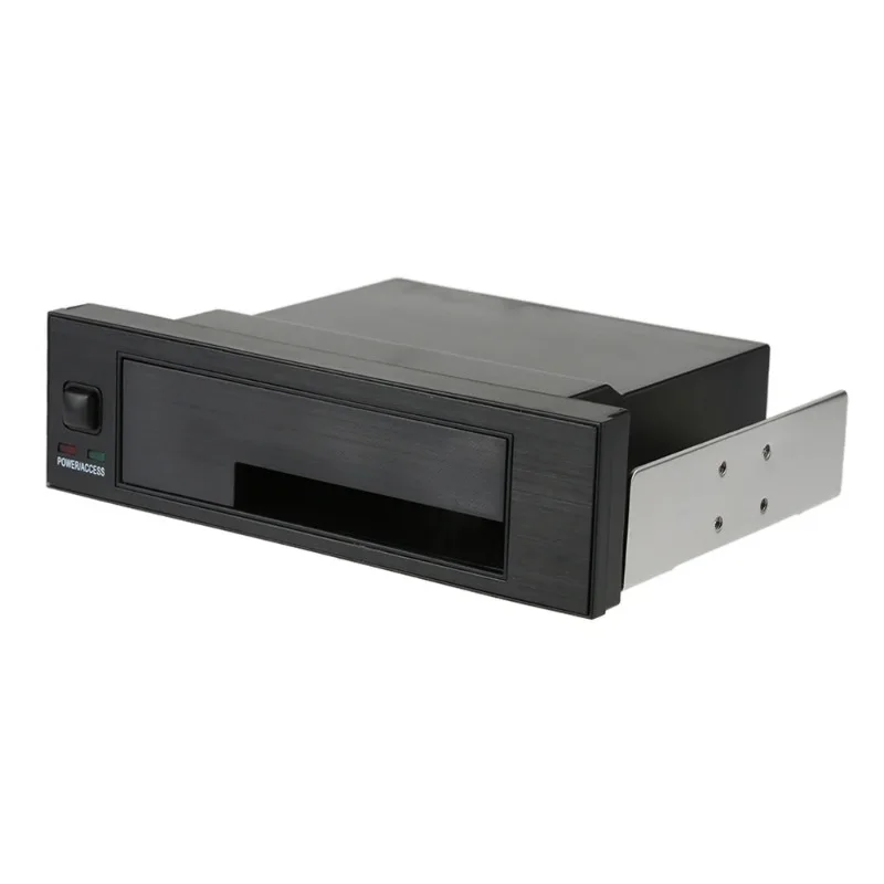 Internal Single Bay Mobile Rack Enclosure W/ LED Indicator Light Support Hot-swap for 2.5/3.5inch SATA HDD SSD Fit PC 5.25'' Bay