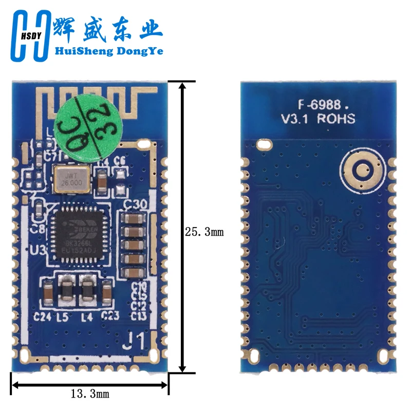 Bluetooth Stereo Audio Module Transmission BK3266 BK6988 Replace BK8000L expansion board AT Commands SPP Speaker Amplifier DIY