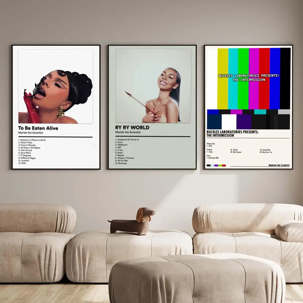 Pop M-Mariah The Scientist Album Poster PP Wall Decor Posters Celebrity Music Art Prints Bedroom Office Gift