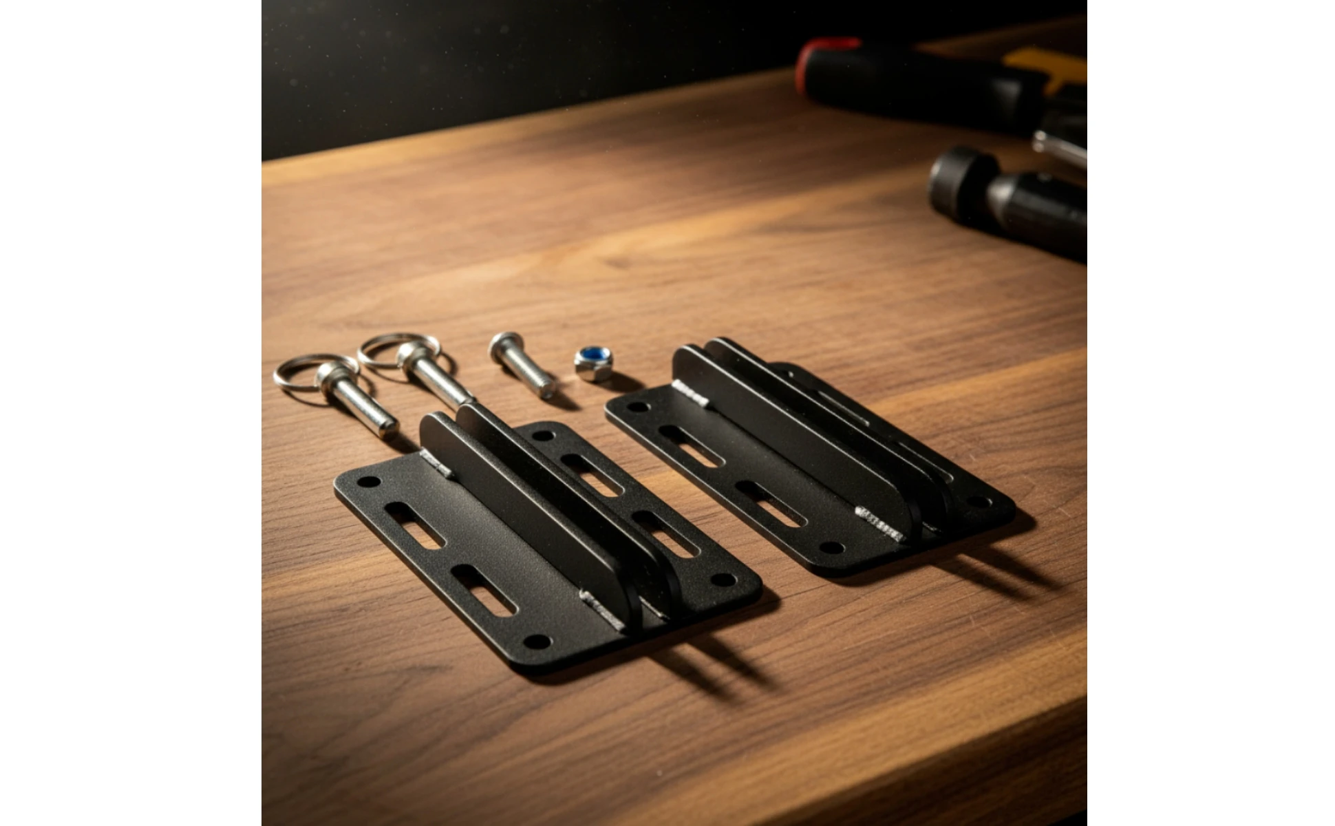 Roof Rack Awning Brackets Powder-Coated Roof Rack Awning Bracket Mounting Bracket Kit Adjustable Low-Height for Overlanders