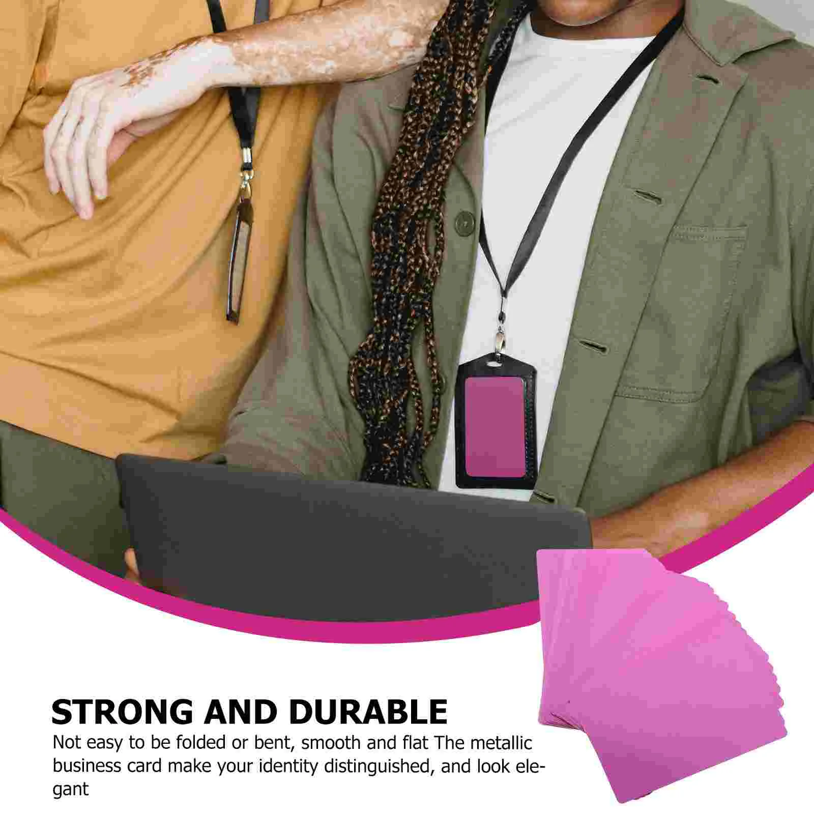 50 Pcs Blanks for Engraving Engraver Machine Anodized Business Card DIY Name Color