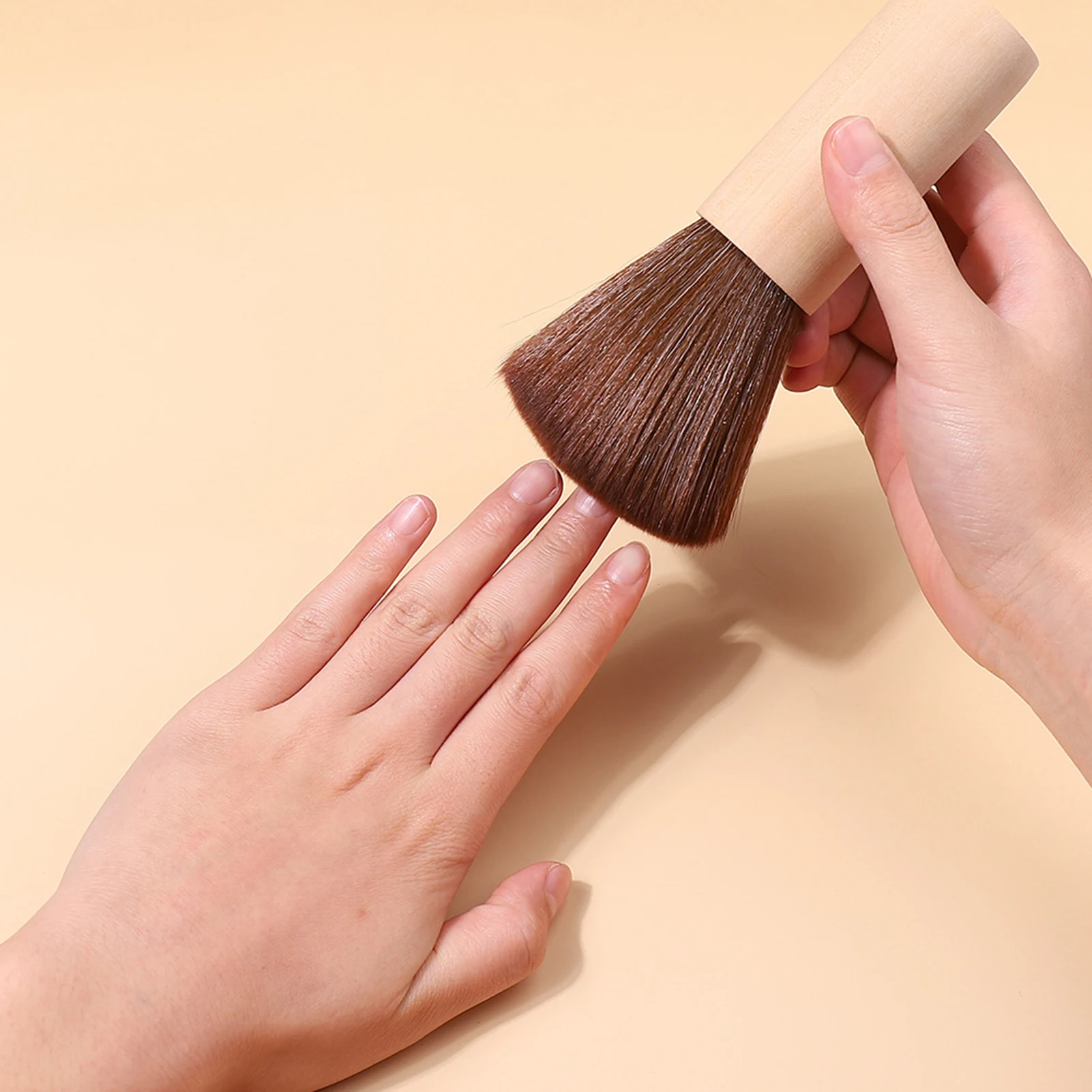 Wooden Nail Dust Brush for Women Girls Portable Manicure Powder Cleaning Brush Tools Professional Cuticle Remover Tool