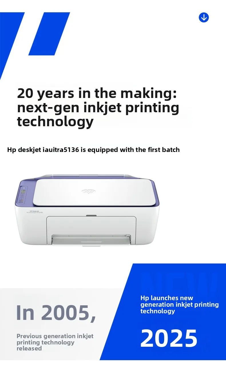 Inkjet All‑in‑One Printer, Wireless Mobile‑Connected Multifunction Copy Scan Machine for Home Student Office Homework Printing