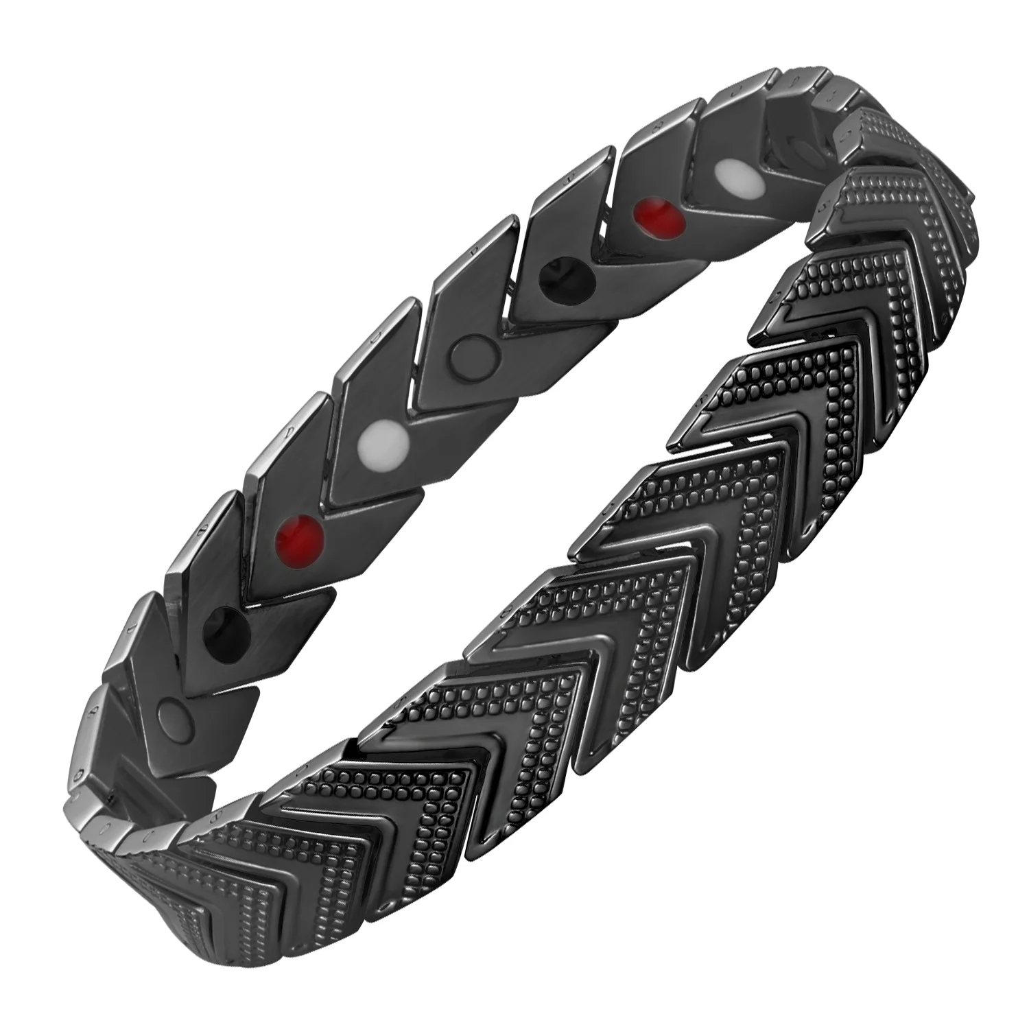 Nantii High Quality Stainless Steel Magnetic Bracelets For Men Black Color Link Chain On the Hand Jewelry Gifts