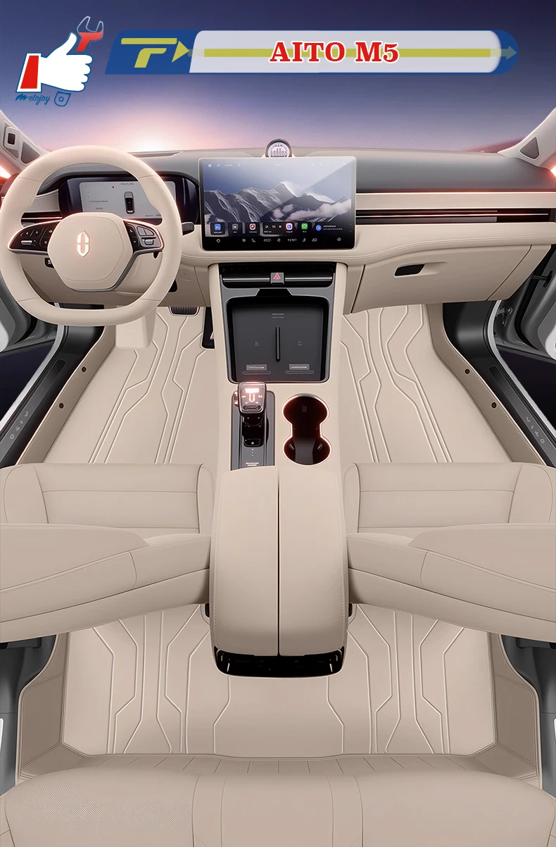 

Left-hand Drive Car Floor Mat For AITO M5 2022-2025 Full-Surround Foot Mat Mat Floor Liner Floor Carpet Water-proof Mat
