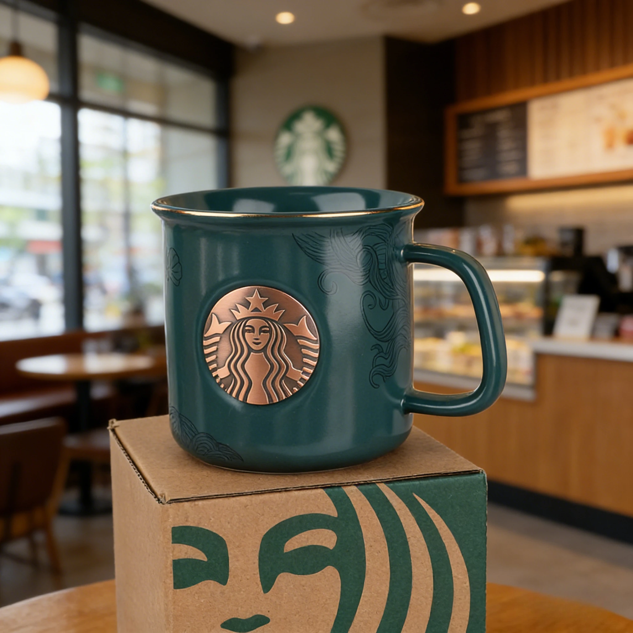 

Starbucks Delicate Blue Enamel Mug Simple Ceramic Cup Perfect Valentine's Gift