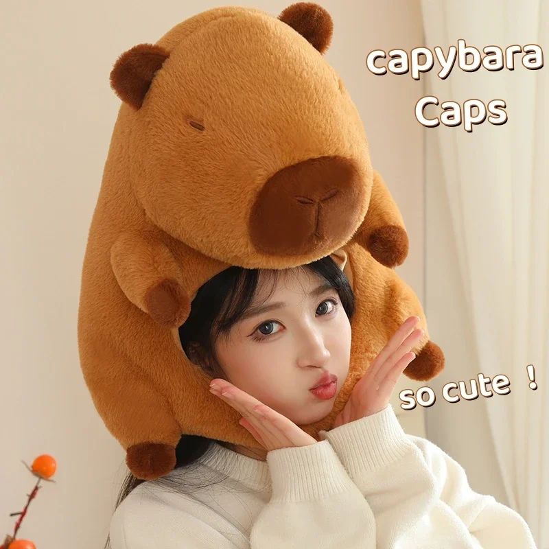 น่ารัก Capybara Plush Hoods Kawaii สัตว์ตุ๊กตา Plush ของเล่นตุ๊กตาเด็กเต่า Capybara ผลไม้ตุ๊กตาใหม่ปีและของขวัญวันเกิด