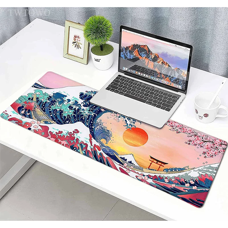 Japan Great Wave Mouse Pad Gamer XL Custom Home New Mousepad XXL MousePads Keyboard Pad Soft Natural Rubber Carpet PC Mouse Mat