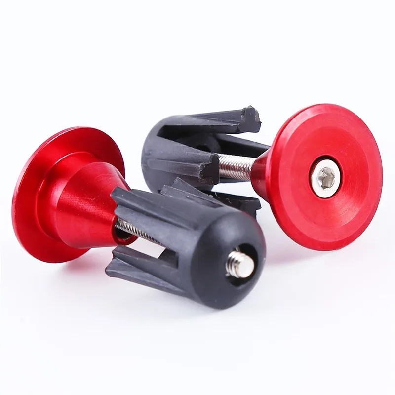 6 Colors 1 Pair Bicycle Handle Bar Cap End Plugs Bike Bicycle Aluminum Handlebar Grips Handle Bar Cap End Plugs Bicycle Parts