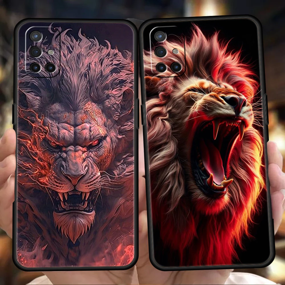 

Phone Case For Oneplus 10T 11 R10 Nord N100 N200 N10 10 7 8 9 7T 8T 9R 9RT CE 2 Z Pro 5G Soft TPU Cover Lion Pattern Fundas Bags