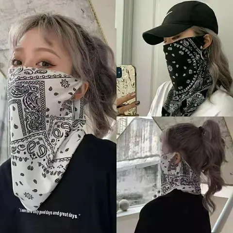 남녀공용 펑크 자외선 차단 마스크, 여름 얼굴 목 자외선 차단 귀 스카프, 힙합 야외 스포츠 사이클링 반다나 스카프 Best5