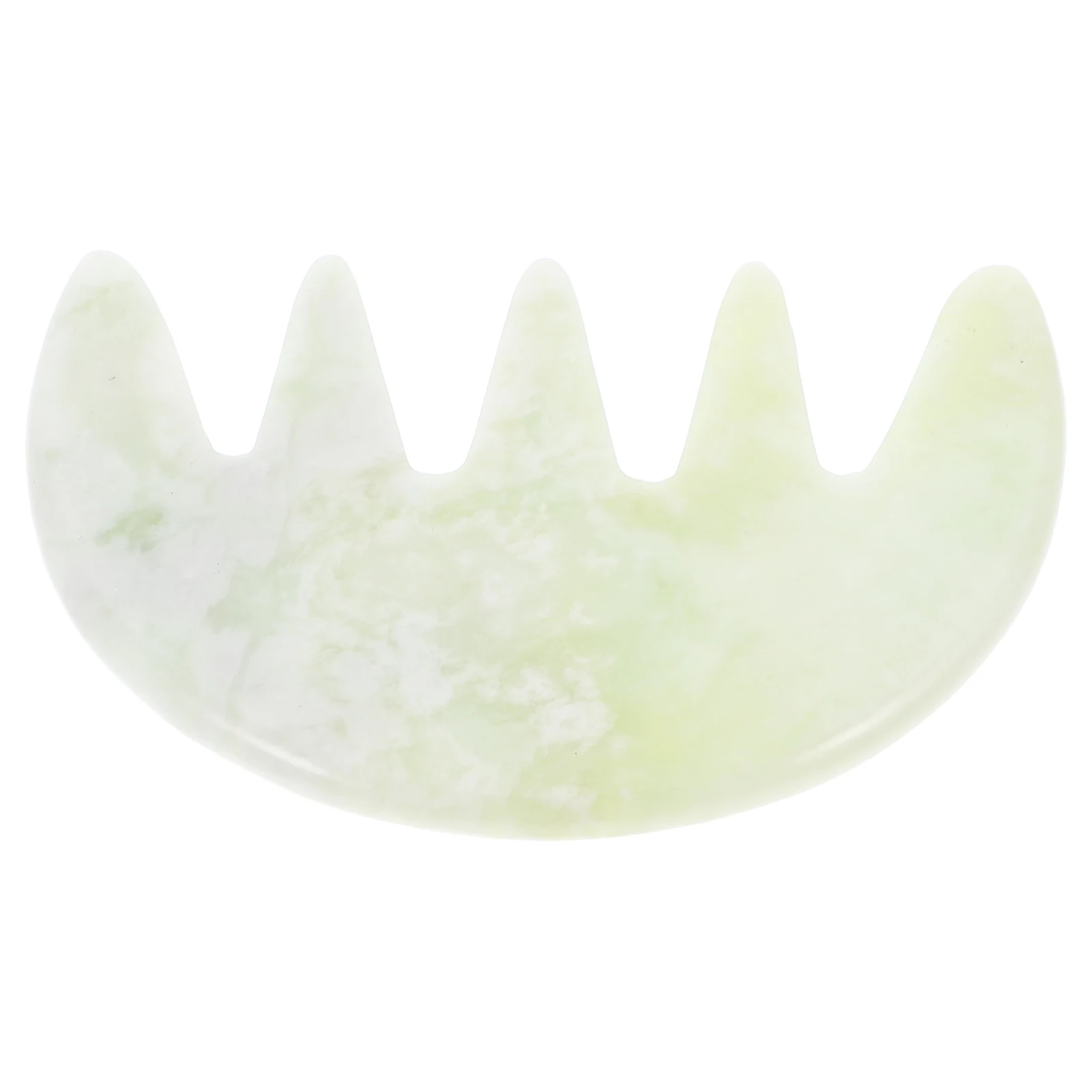 

Jade Massage Comb Wide Tooth Natural Stone Handheld Scalp Massager Gua Sha Tool Deep Tissue Relaxation Hair Growth Enhancer