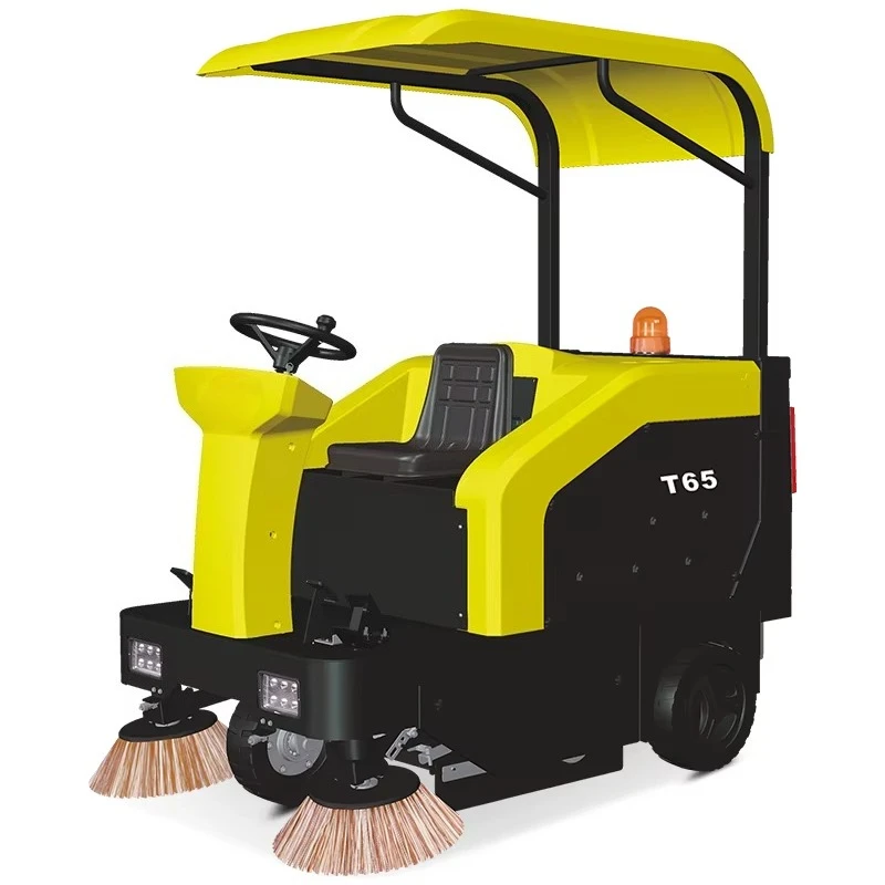 معدات تنظيف مكنسة القيادة ذات سعة كبيرة لورشة عمل الكناس الصناعية آلة صفحة الشوارع