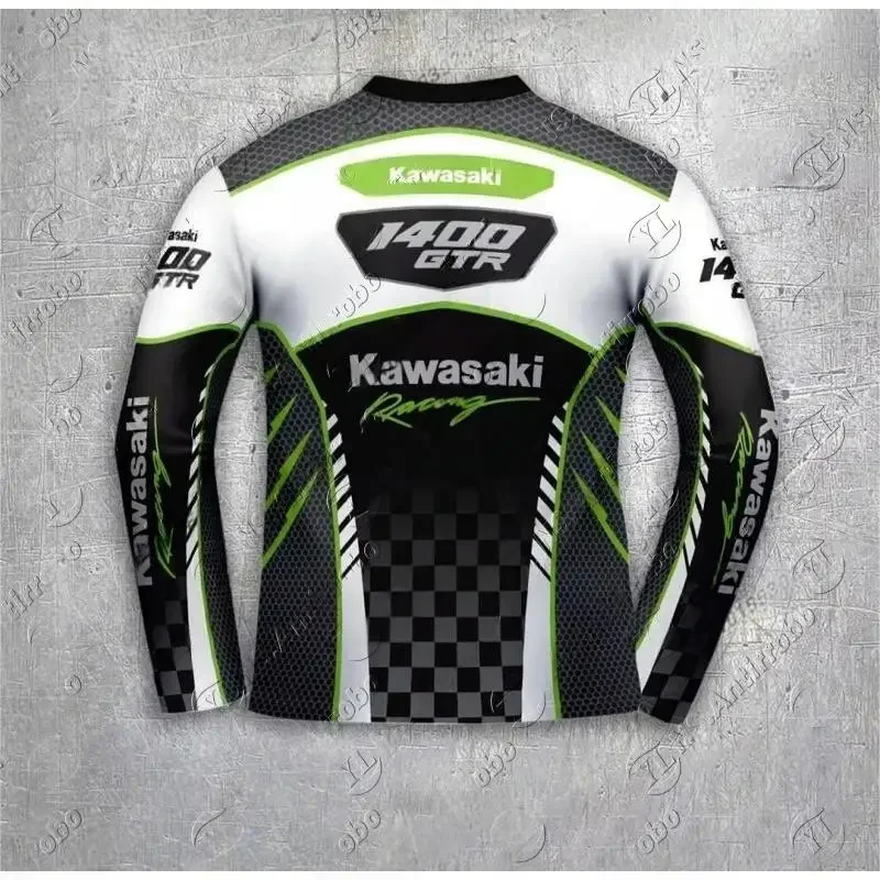 AliExpress Summer Kawasaki Motorcycle Racing Uniform Men's And Women's Summer  Breathable Speed Drying Sweatshirt 1400GTR Cycling T-Shirt