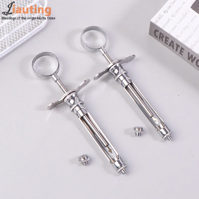 Dental Stainless Steel Syringe Hooks Tips Tools With 2 Heads 1.8ml Oral Material