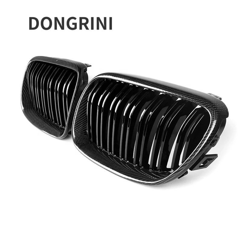 

carbon fiber E92 bumper grill for BMW 3 series kindly front grill single or double line M3 style auto parts 2010-2013