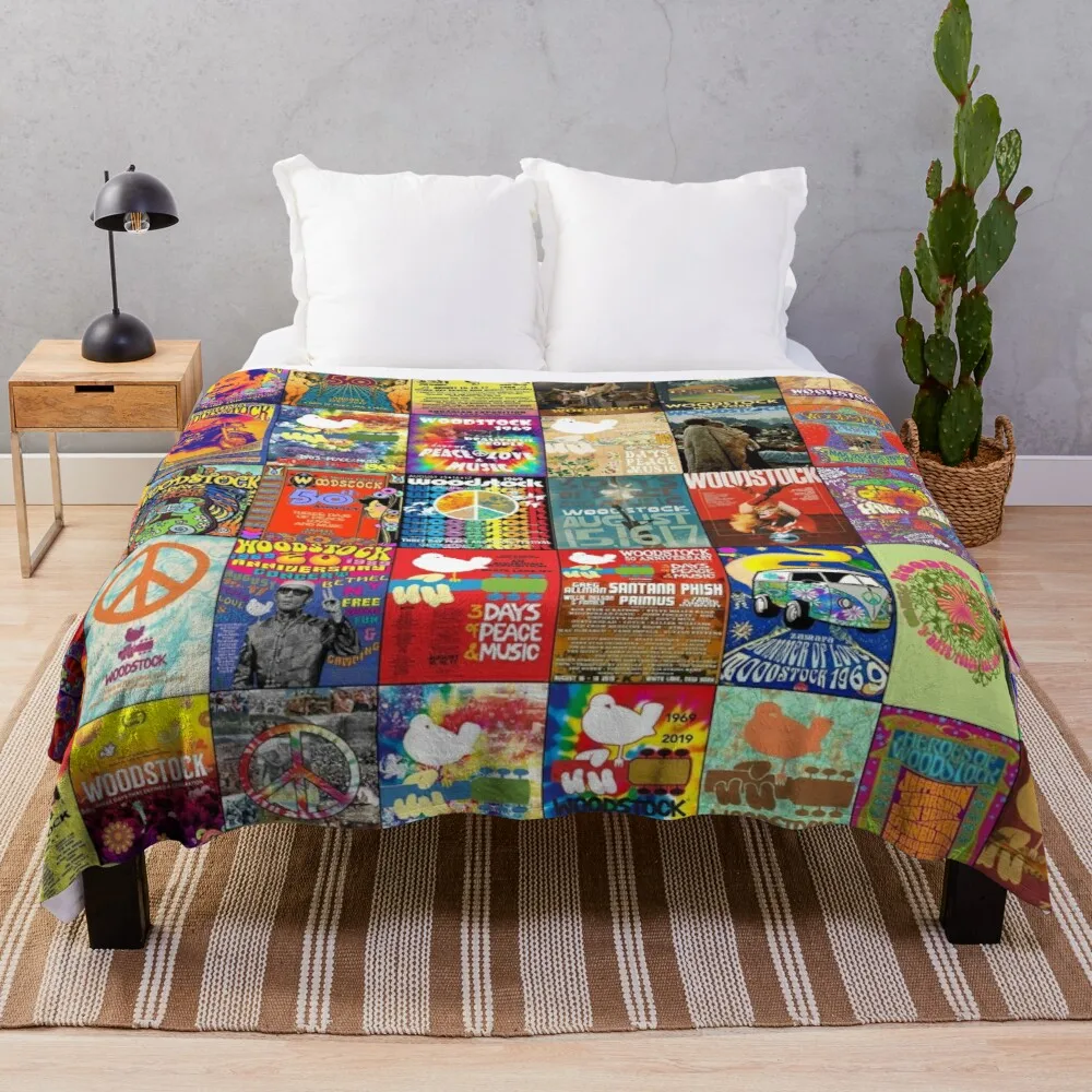 Woodstock Throw Blanket throw blanket for sofa blankets for bed synthetic skin blanket comforter blanket