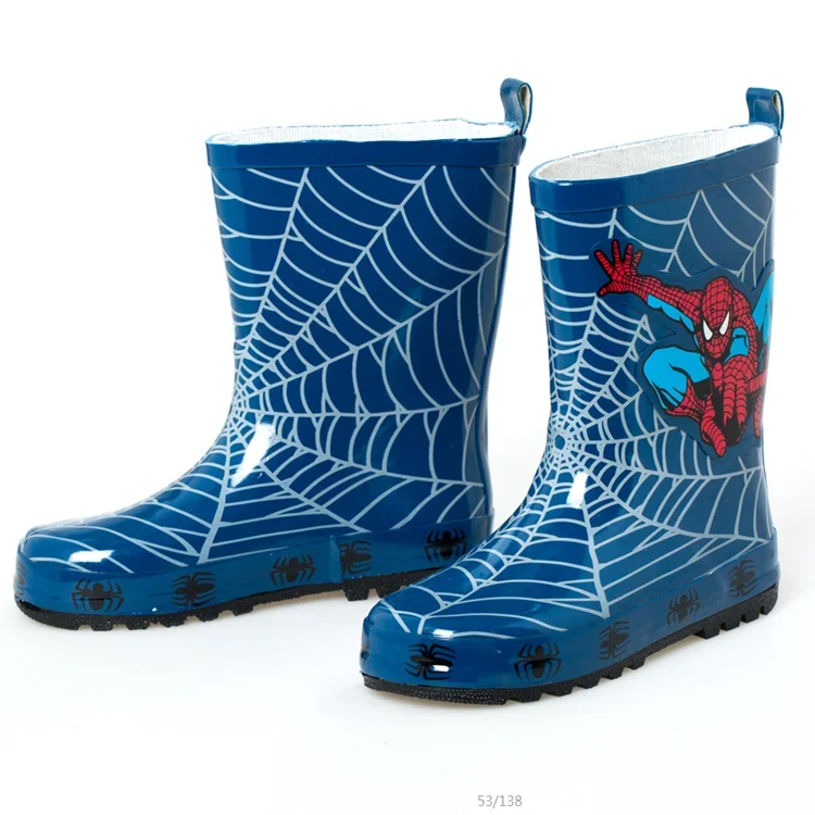 Nowe dziecięce buty przeciwdeszczowe Spider-Man z kreskówek Disneya studenckie kalosze moda dziecięca antypoślizgowe krótkie buty