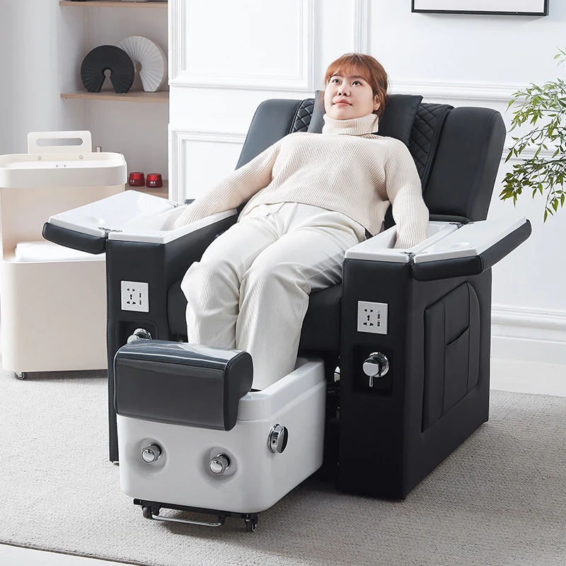 European and American electric manicure and eyelash sofa, foot massage chair, tattoo embroidery foot recliner, beauty shop foot