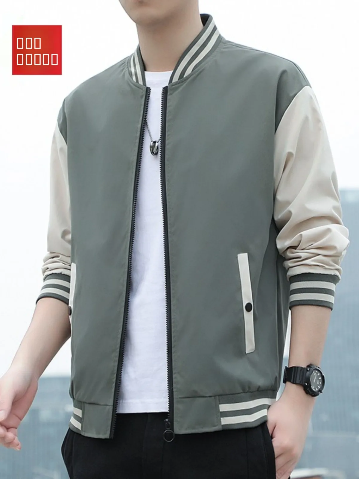 

Legend Paul Мужская весенне-осенняя одежда с бейсбольным воротником Jaet, повседневная верхняя одежда Faion Urban Sle из полиэфирного волокна