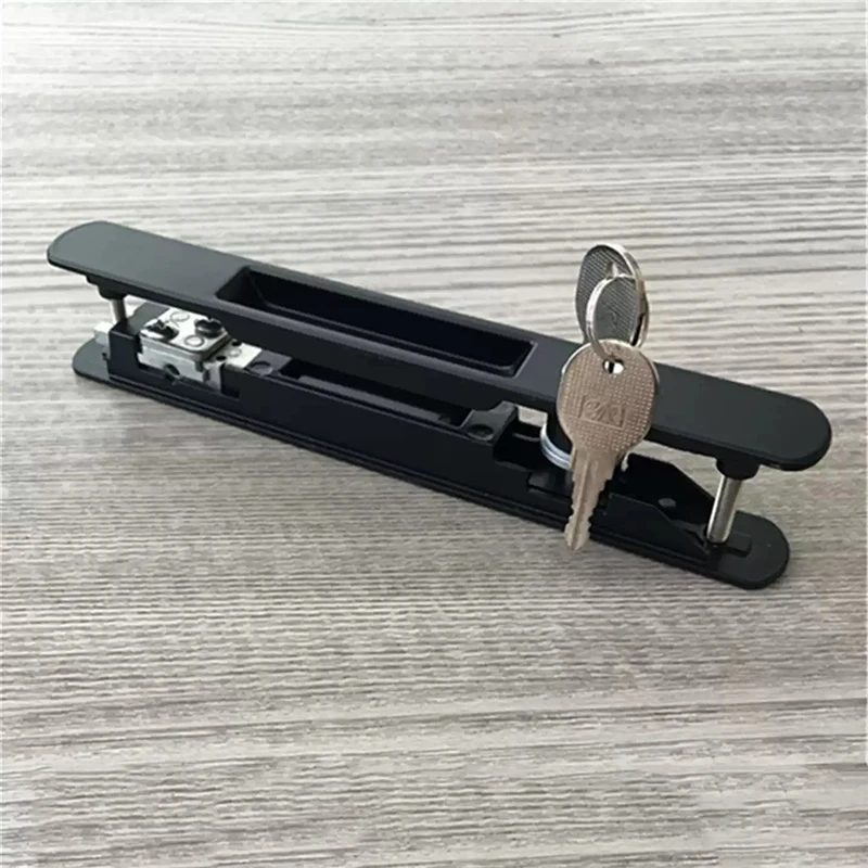 Aluminum Alloy Double-Sided Key Concealed Bridge-Cut off Lock for Sliding Doors And Windows with Hook Mechanism