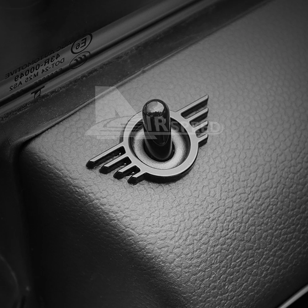 For MINI Cooper JCW F55 F56 F57 F60 R55 R56 R57 1Pc Delicate Metal Door Pin Lock Wing Emblem Sticker Anti-Scratch Car Body Decor