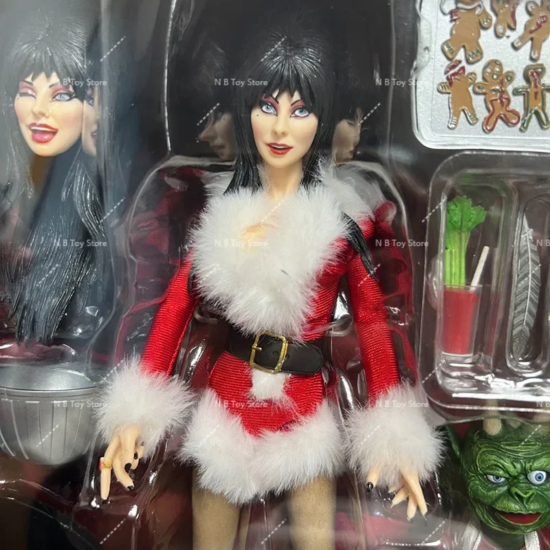 Autentici vestiti di stoffa NECAE Lvira, Mistress of The Dark Christmas Edition da 8 pollici, regali modello fai da te