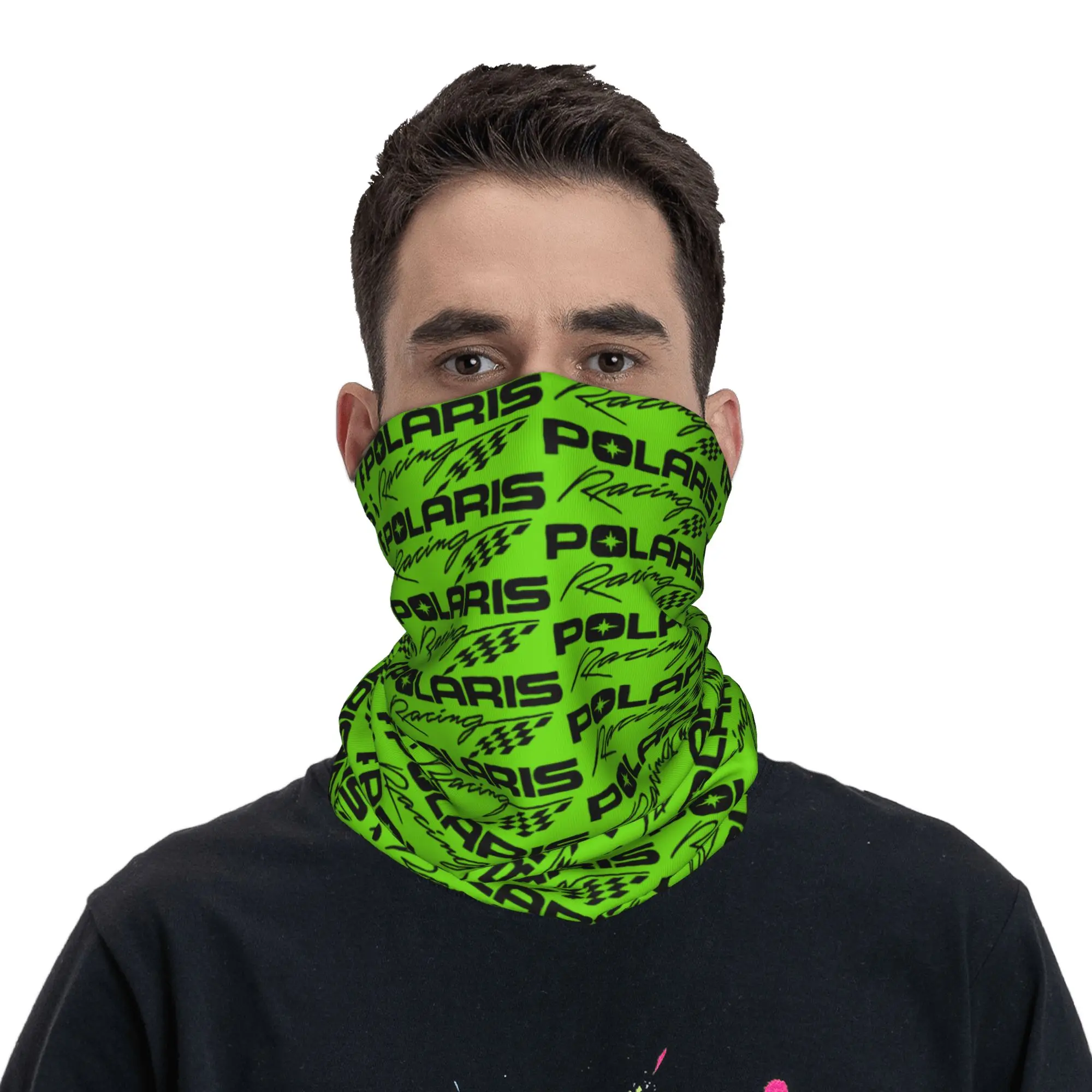 Custom P-Polaried Neck Gaiter Women Men UV Protection Winter Motor Racing Sport Car Bandana Scarf for Cycling