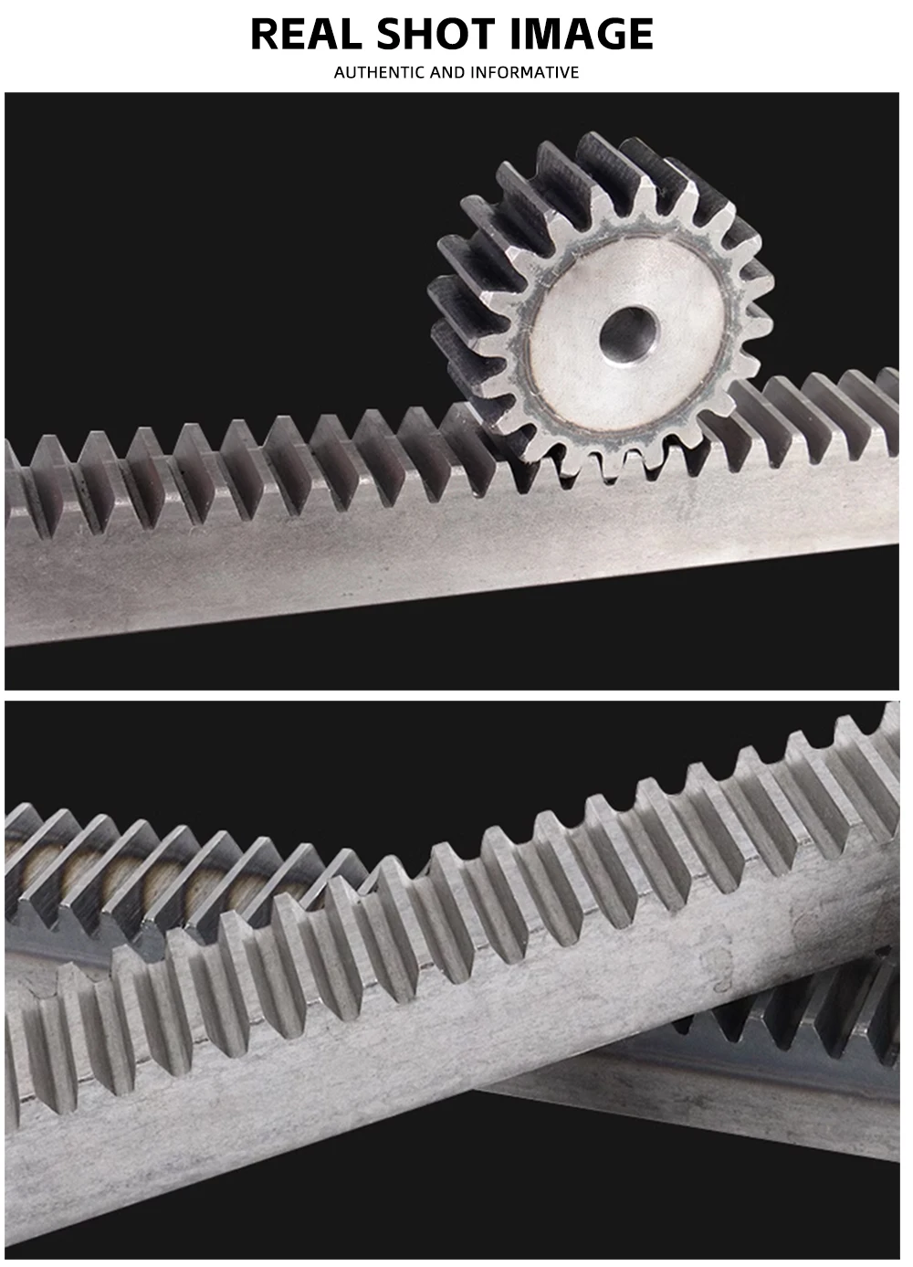 1 Stück 1Mod 1 Modulus Zahnstangengetriebe aus Stahl 10*10*500mm + 1 Stück 1M 17 Zähne 15 Zähne Ritzel aus 45 Stahl Metallgetriebe – Detail 10