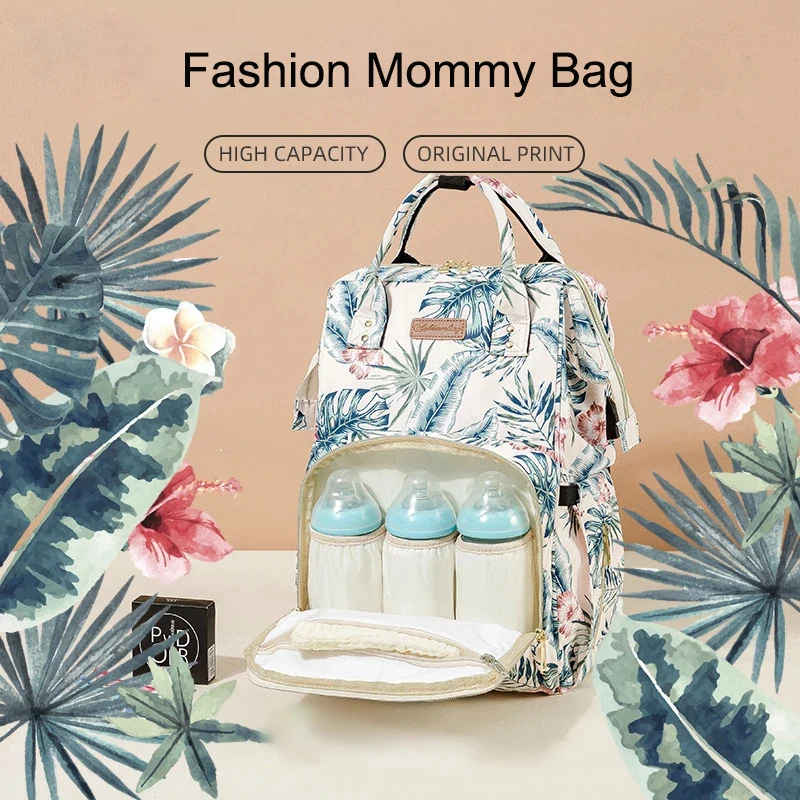 Fashion Mummy Bag Baby Diaper Bag Multifunction Large-capacity Nappy Stroller Bags Maternity Newborn Outdoor Travel Backpacks