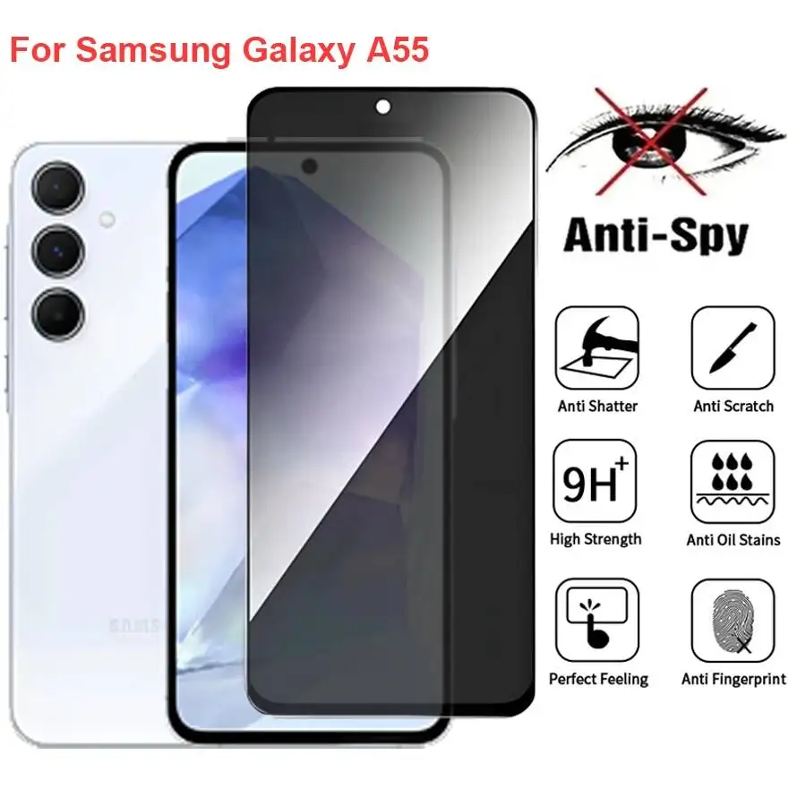 For Samsung Galaxy A55 SM-A556V Anti Spy Privacy Tempered Glass Screen Protector Compatible For Galaxya55 Phone Film
