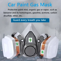 Car Paint Gas Mask Respiratory Protective Mask For Automobile Paint Spraying Filter Organic Gases Spray Paint Protection Tools