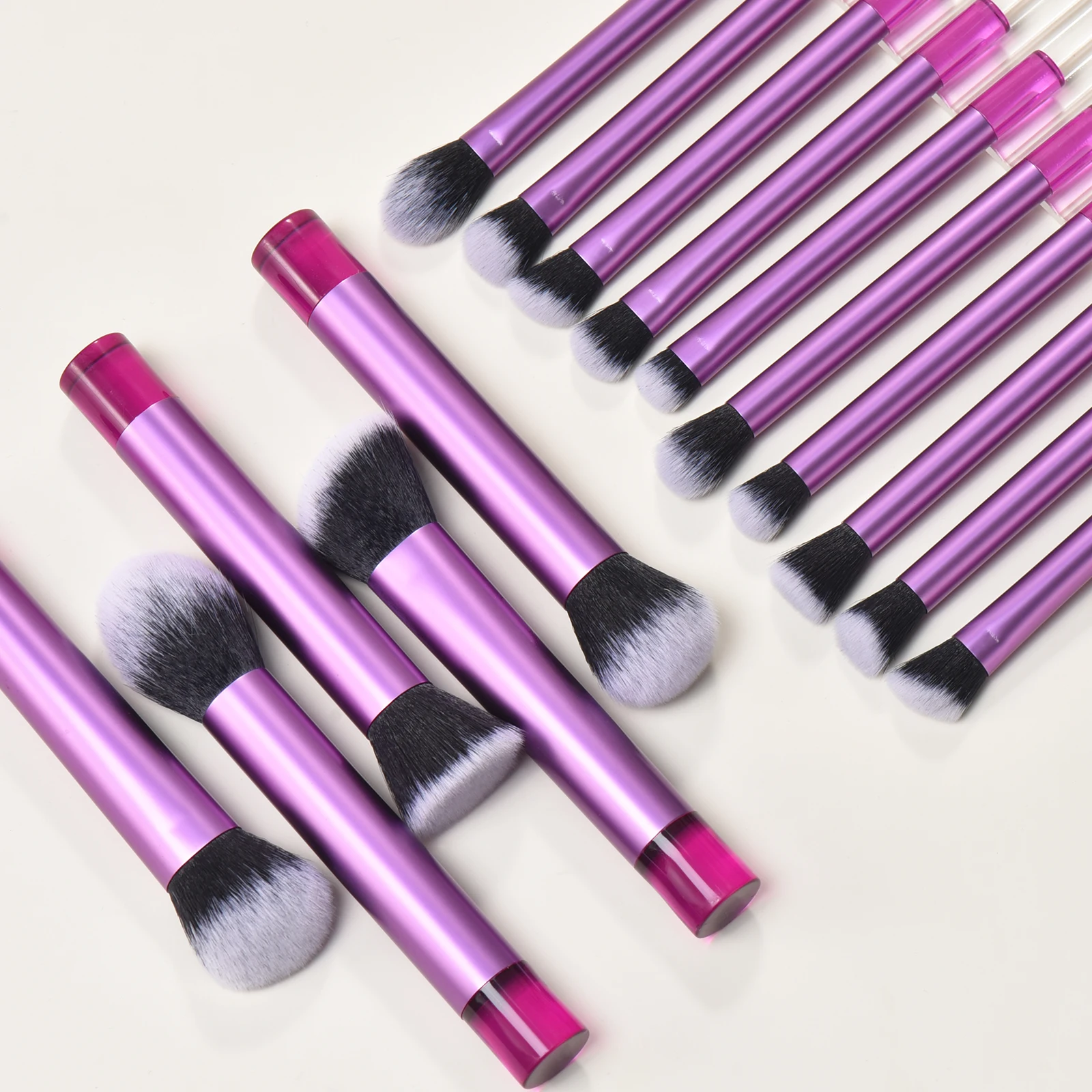 purple makeup brush quality synthetic foundation brush Makeup sponge Makeup puff professional makeup tool set