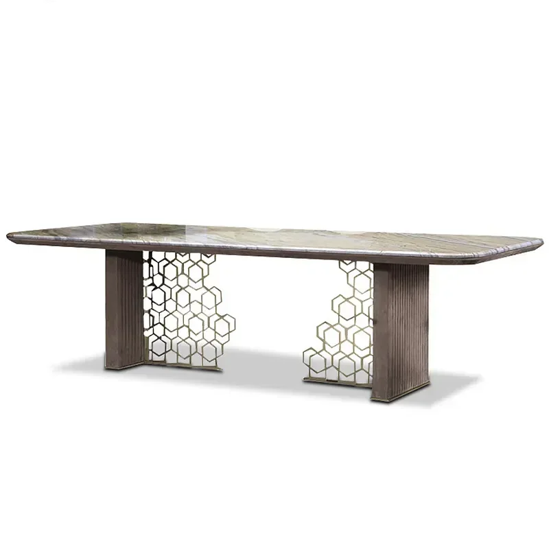 Italian light luxury marble dining table